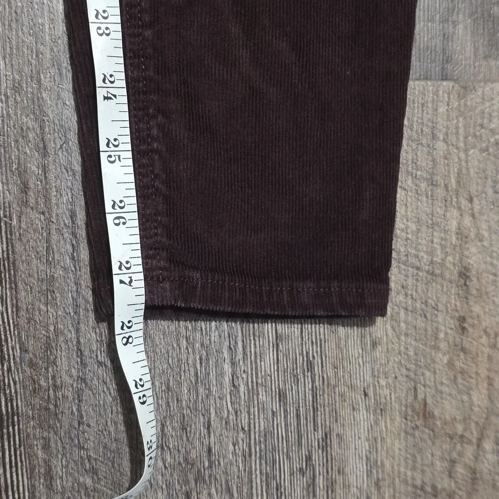 Old Navy Corduroy Women's Size 8 Rockstar Super Skinny Mid Rise Pants Burgundy - Picture 6 of 9